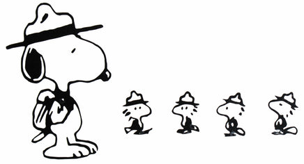 Snoopy Beagle Scout Die - Cut Vinyl Decal - Black - snoopn4pnuts.com