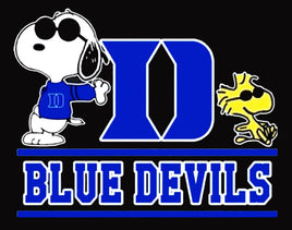 Snoopy College Football Indoor/Outdoor Waterproof Vinyl Decal - Duke Blue Devils - snoopn4pnuts.com