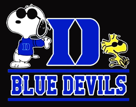 Snoopy College Football Indoor/Outdoor Waterproof Vinyl Decal - Duke Blue Devils - snoopn4pnuts.com