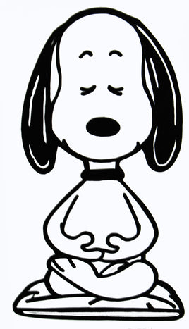 Snoopy Yoga Die - Cut Vinyl Decal - Black - snoopn4pnuts.com