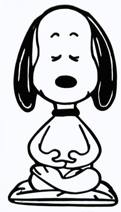 Snoopy Yoga Die - Cut Vinyl Decal - Black - snoopn4pnuts.com