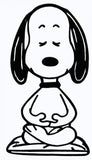 Snoopy Yoga Die-Cut Vinyl Decal - Black