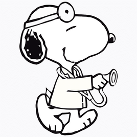 Doctor Snoopy Die - Cut Vinyl Decal - Black - snoopn4pnuts.com