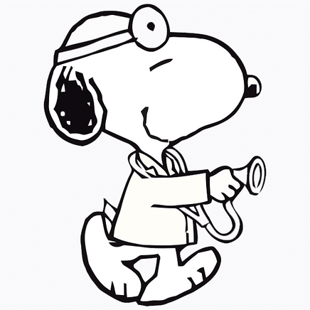 Doctor Snoopy Die - Cut Vinyl Decal - Black - snoopn4pnuts.com