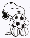 Snoopy Soccer Die-Cut Vinyl Decal - Black