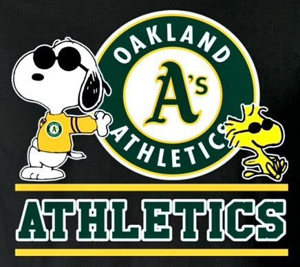 Snoopy Professional Baseball Indoor/Outdoor Waterproof Vinyl Decal - Oakland Athletics - snoopn4pnuts.com