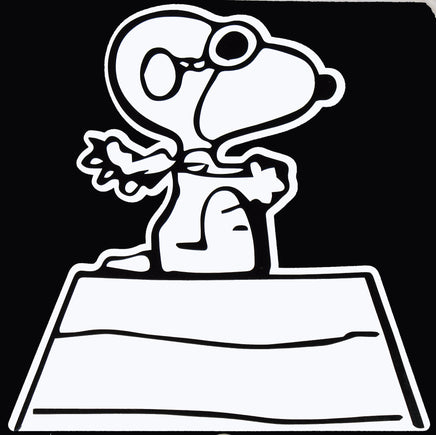 Flying Ace Snoopy Indoor/Outdoor Die - Cut Vinyl Decal (Solid Fill - Full Color) - snoopn4pnuts.com