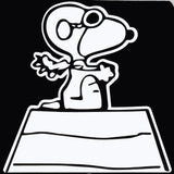 Flying Ace Snoopy Die-Cut Vinyl Decal (Solid Fill-Full Color)