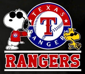 Snoopy Professional Baseball Indoor/Outdoor Waterproof Vinyl Decal - Texas Rangers - snoopn4pnuts.com
