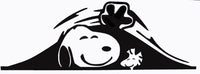 Snoopy and Woodstock Trunk Decal - Black