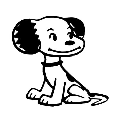 Vintage Snoopy Die - Cut Vinyl Decal - Black - snoopn4pnuts.com