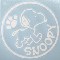 Snoopy Walking Die-Cut Vinyl Decal - White