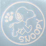 Snoopy Walking Die-Cut Vinyl Decal - White