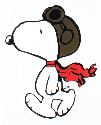 Flying Ace Indoor/Outdoor Die - Cut Vinyl Decal (Solid Fill - Full Color) - snoopn4pnuts.com