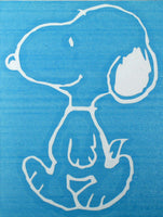 Snoopy Walking Die-Cut Vinyl Decal - White