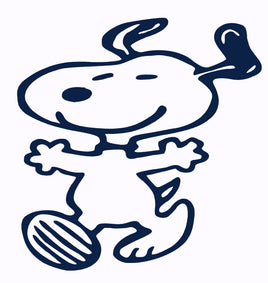 Happy Snoopy Die - Cut Vinyl Decal - Navy Blue - snoopn4pnuts.com