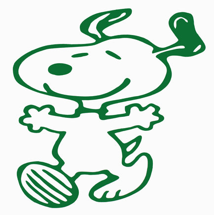 Happy Snoopy Die - Cut Vinyl Decal - Green - snoopn4pnuts.com