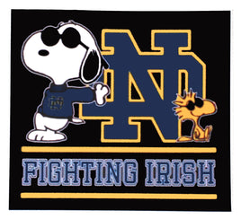 Snoopy College Football Indoor/Outdoor Waterproof Vinyl Decal - Notre Dame Fighting Irish - snoopn4pnuts.com