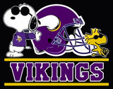 Snoopy Professional Football Indoor/Outdoor Waterproof Vinyl Decal - Minnesota Vikings