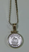 Snoopy Vintage Sterling Silver Necklace With Coin-Style Pendant - RARE!