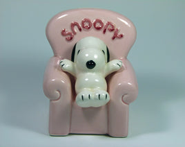 Snoopy Ceramic Chair Bank (NEW But Near Mint)