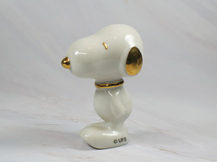 Snoopy Gold - Plated Porcelain Figurine - snoopn4pnuts.com