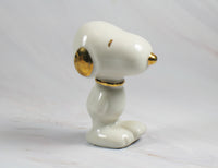 Snoopy Gold - Plated Porcelain Figurine - snoopn4pnuts.com