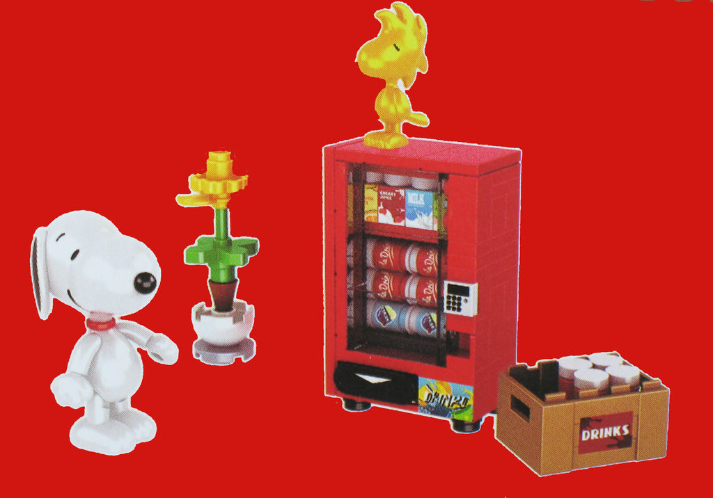 Snoopy Lego Blocks-Style Grocery Store Display - Beverage Vending Machine