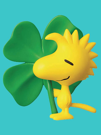 Peanuts Double - Sided Linen Flag - Woodstock St. Patrick's Day 4 - Leaf Clover - snoopn4pnuts.com