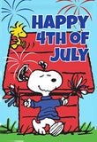 Peanuts Double-Sided Flag - Snoopy Happy 4th of July
