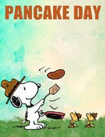 Peanuts Double - Sided Linen Flag - Snoopy Scout Pancake Day - snoopn4pnuts.com