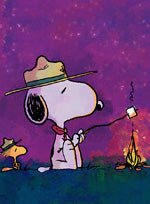 Peanuts Double - Sided Flag - Snoopy Scout Campfire - snoopn4pnuts.com