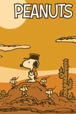 Peanuts Double - Sided Linen Flag - Snoopy March On - snoopn4pnuts.com