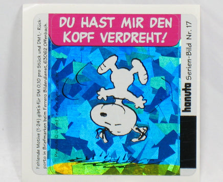 Snoopy DAZZLING Prismatic / Holographic German Sticker - Number 17 - snoopn4pnuts.com