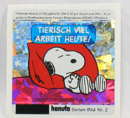 Snoopy DAZZLING Prismatic / Holographic German Sticker - Number 2 - snoopn4pnuts.com