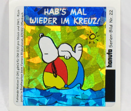 Snoopy DAZZLING Prismatic / Holographic German Sticker - Number 22 - snoopn4pnuts.com