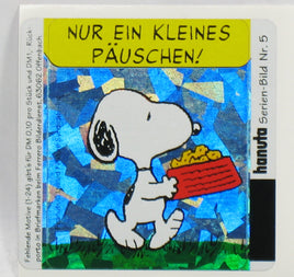 Snoopy DAZZLING Prismatic / Holographic German Sticker - Number 5 - snoopn4pnuts.com