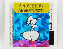 Snoopy DAZZLING Prismatic / Holographic German Sticker - Number 12 - snoopn4pnuts.com