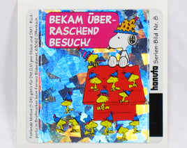 Snoopy DAZZLING Prismatic / Holographic German Sticker - Number 8 - snoopn4pnuts.com