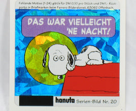 Snoopy DAZZLING Prismatic / Holographic German Sticker - Number 20 - snoopn4pnuts.com