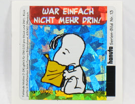 Snoopy DAZZLING Prismatic / Holographic German Sticker - Number 13 - snoopn4pnuts.com