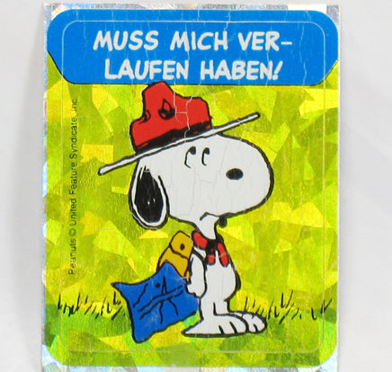 Snoopy DAZZLING Prismatic / Holographic German Sticker - Beagle Scout - snoopn4pnuts.com