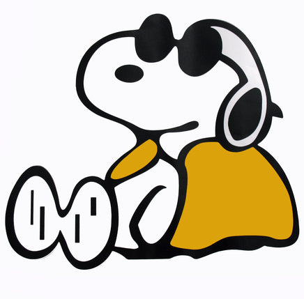 Joe Cool Indoor/Outdoor Die - Cut Vinyl Decal (Solid Fill - Full Color) - SUPER SIZED! - snoopn4pnuts.com