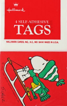 Snoopy Vintage Mini Self - Adhesive Gift Tags - snoopn4pnuts.com