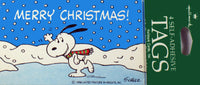 Snoopy Vintage Mini Self-Adhesive Christmas Gift Tags