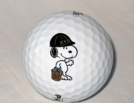 Snoopy Dad Golf Ball - "Dollars Against Diabetes" - snoopn4pnuts.com