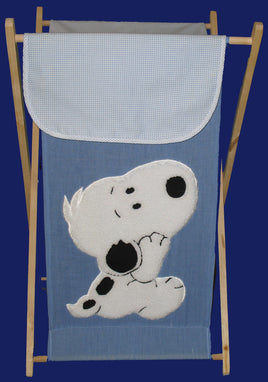 Lambs & Ivy Peek A Boo Snoopy Wood Hamper (New / Linens Washed Because Hamper Not Stored In Bag By Previous Collector) - snoopn4pnuts.com