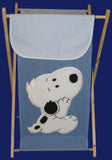 Lambs & Ivy Peek A Boo Snoopy Wood Hamper (New / Linens Washed Because Hamper Not Stored In Bag By Previous Collector)