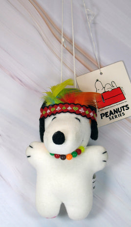 Snoopy Vintage Indian Mini Plush Hanging Doll (New But Near Mint) - snoopn4pnuts.com