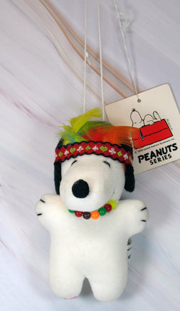 Snoopy Vintage Indian Mini Plush Hanging Doll (New But Near Mint) - snoopn4pnuts.com
